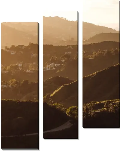 Модульная картина Туманные горы Лос-Анджелеса