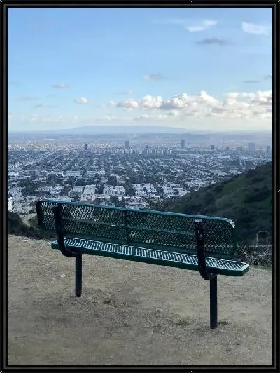 Картина Скамейка перед Лос-Анджелесом