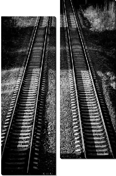Модульная картина Рельсы и шпалы