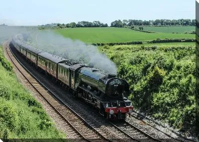 Постер Паровоз на железной дороге