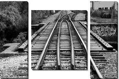 Модульная картина Железнодорожная развилка