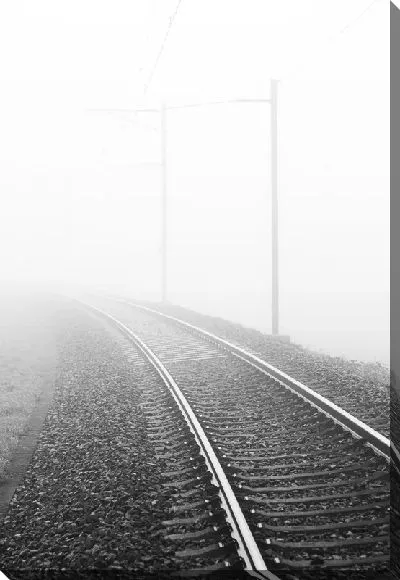 Постер Туман на железной дороге