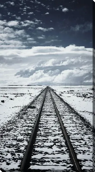 Постер Железная дорога зимой