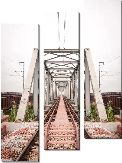 Модульная картина Железнодорожный мост №4