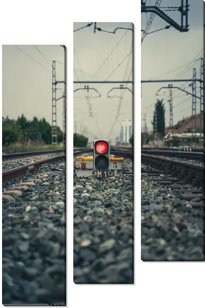 Модульная картина Железнодорожный светофор №2