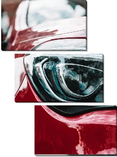 Модульная картина Фары Мерседеса