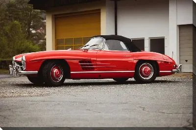 Постер Красный Мерседес №4