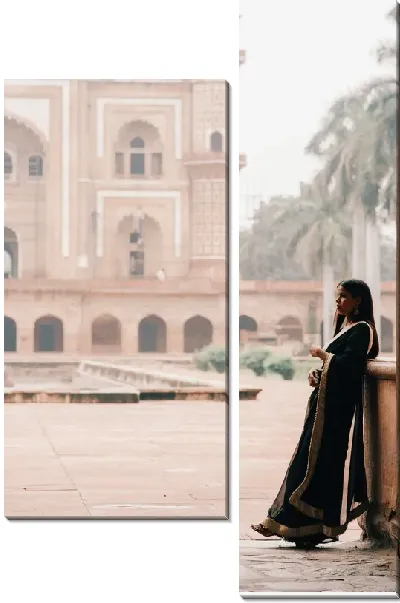 Модульная картина Индуска на улице