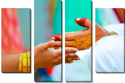 Модульная картина Жесты индусов