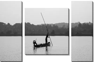 Модульная картина Рыбалка в Индии
