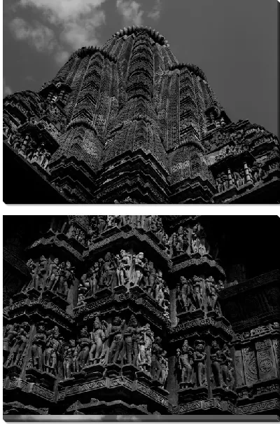 Модульная картина Кхаджурахо