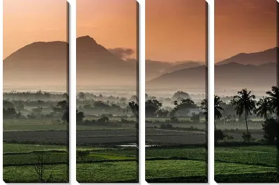 Модульная картина Пейзаж в Индии