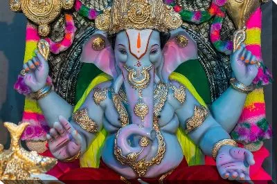 Постер Синий Ганеша