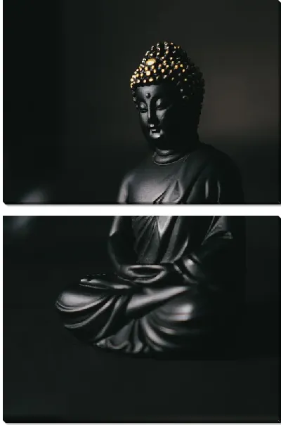 Модульная картина Черный Будда