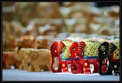 Картина Статуэтки слонов в Индии