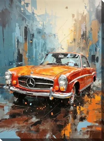 Картина маслом Мерседес в стиле мастихин №2
