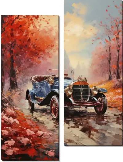 Модульная картина Ретро Мерседес №16