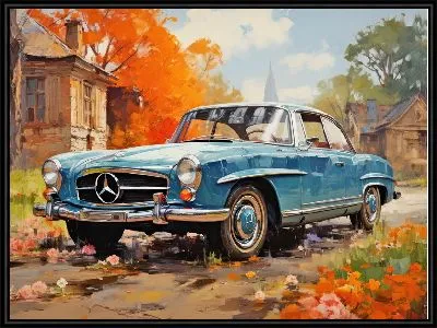 Картина Мерседес в стиле арт №13