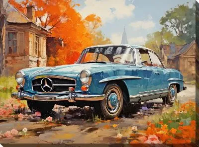 Картина маслом Мерседес в стиле арт №13