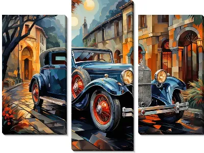 Модульная картина Ретро Мерседес №23