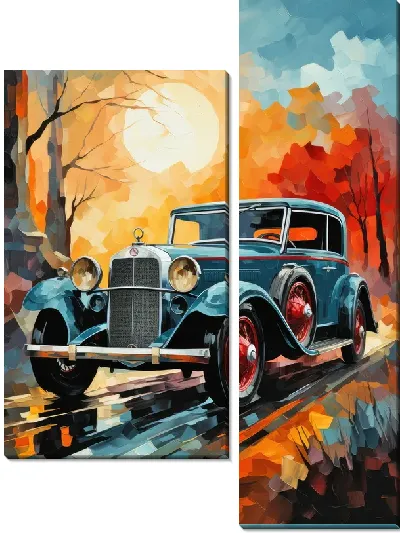 Модульная картина Ретро Мерседес №24