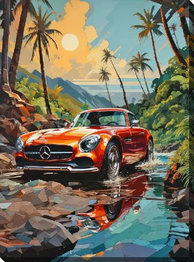 Картина маслом Mercedes №12