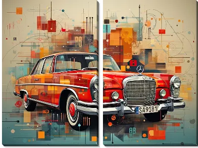 Модульная картина Mercedes №16