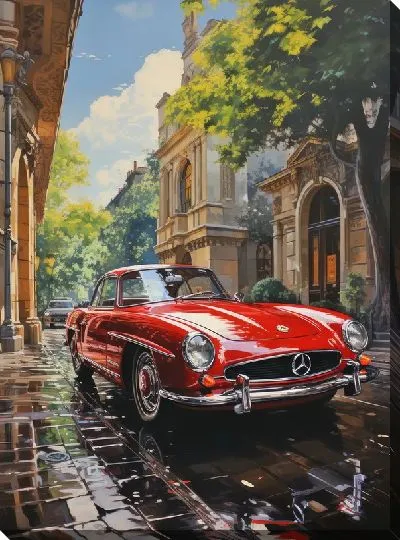 Картина маслом Mercedes №34