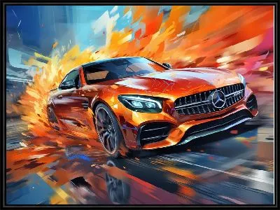 Картина Mercedes в стиле арт №21