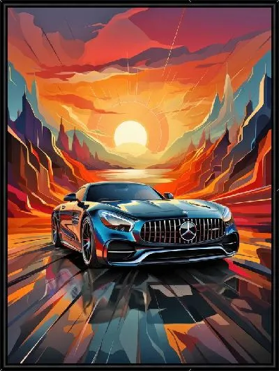 Картина Mercedes в стиле арт №26