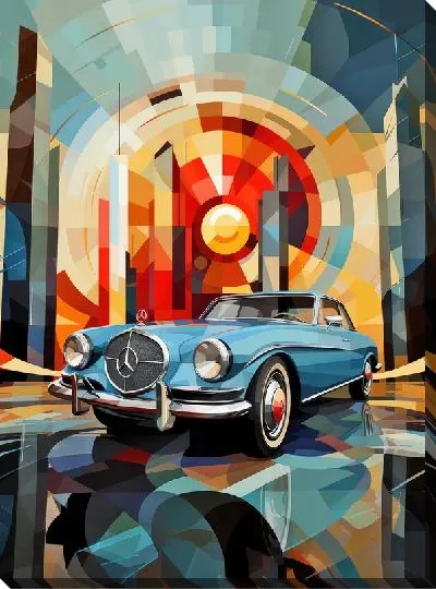 Картина маслом Mercedes в стиле арт №29