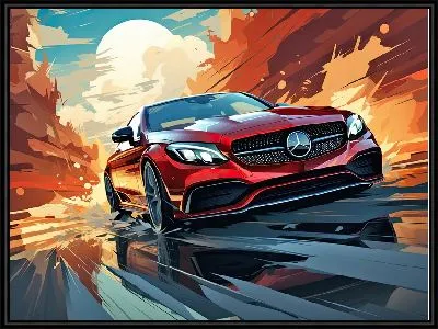 Картина Mercedes в стиле арт №30
