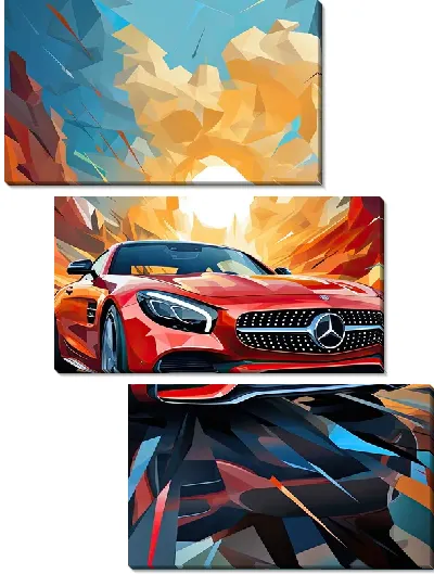 Модульная картина Mercedes в стиле арт №31