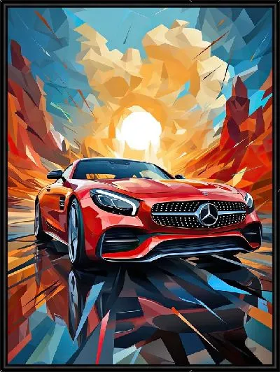 Картина Mercedes в стиле арт №31