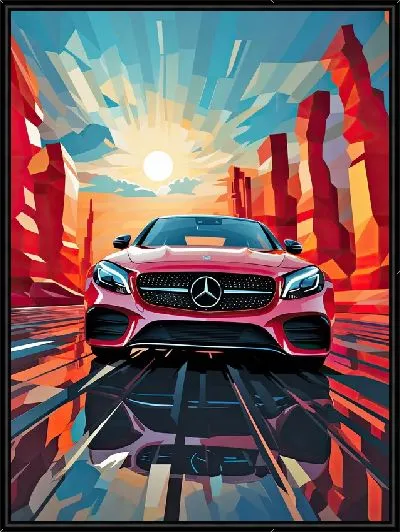 Картина Mercedes в стиле арт №32