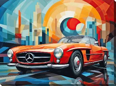 Картина маслом Mercedes №50