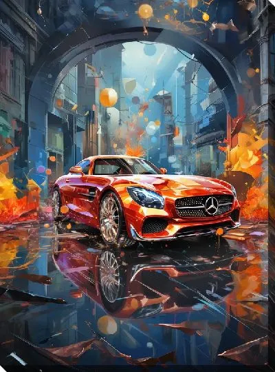 Картина маслом Mercedes №56