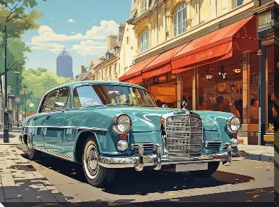 Картина маслом Mercedes №68