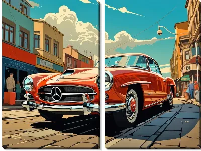 Модульная картина Mercedes №69