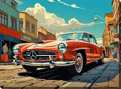 Картина маслом Mercedes №69