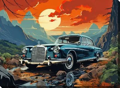 Картина маслом Mercedes №71