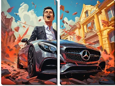 Модульная картина Mercedes №72