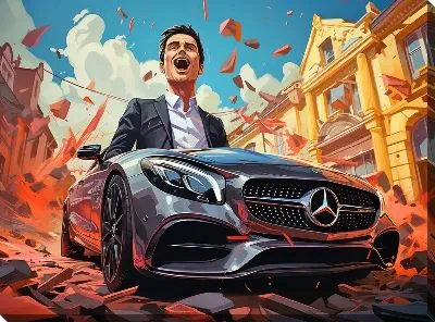 Картина маслом Mercedes №72