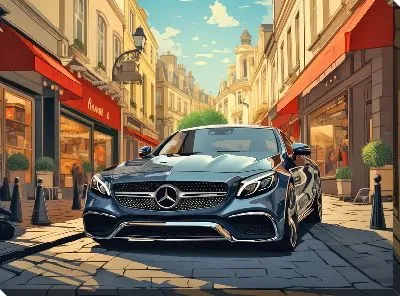 Картина маслом Mercedes №73
