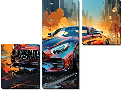 Модульная картина Mercedes №76