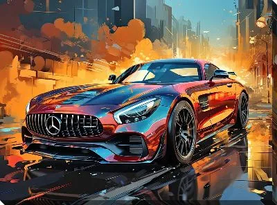 Картина маслом Mercedes №76