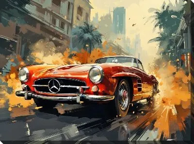Картина маслом Mercedes №77