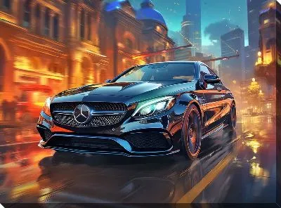 Картина маслом Mercedes №78