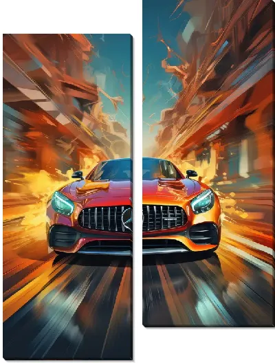 Модульная картина Mercedes №79