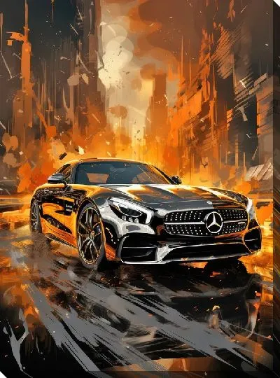 Картина маслом Mercedes №80